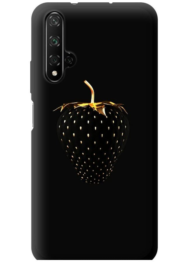 TPU черный чехол 'Черная клубника' для Endorphone Huawei Nova 5T (263348131)