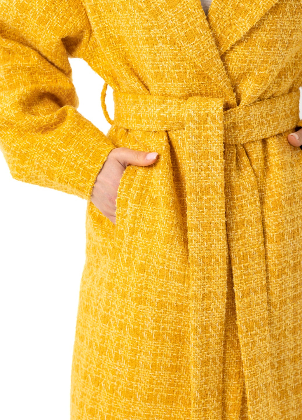Желтое демисезонное Пальто Клио желтый Emass