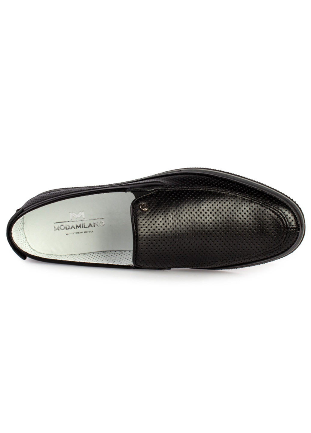 Черные повседневные туфли мужские бренда 9200121_(1) ModaMilano без шнурков