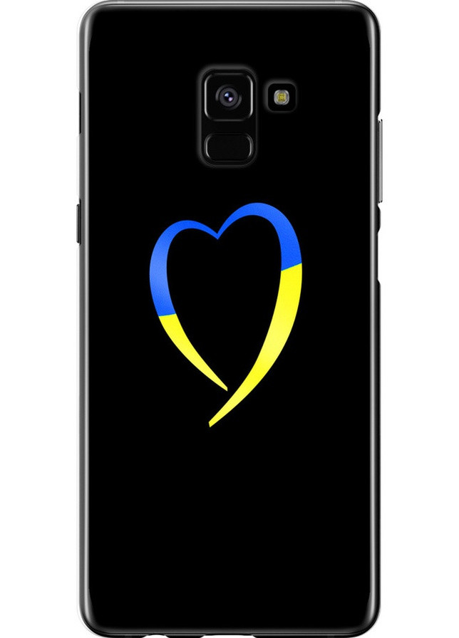 2D пластиковый чехол 'Жёлто-голубое сердце' для Endorphone Samsung Galaxy A8 Plus 2018 A730F (258299275)