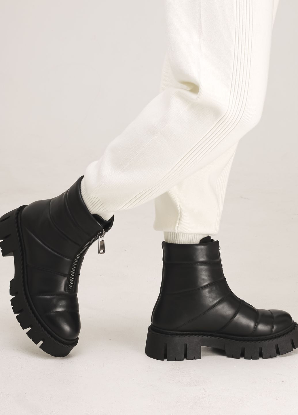 ботинки зимние черные кожаные ALTURA