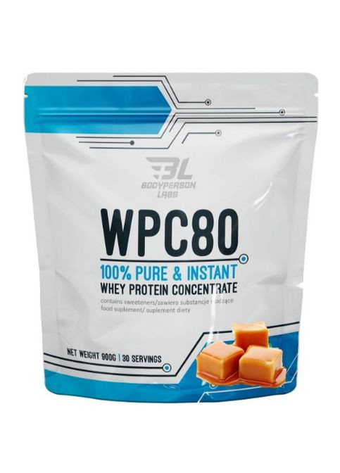 WPC80 900 g /30 servings/ Caramel Bodyperson Labs (260010694)