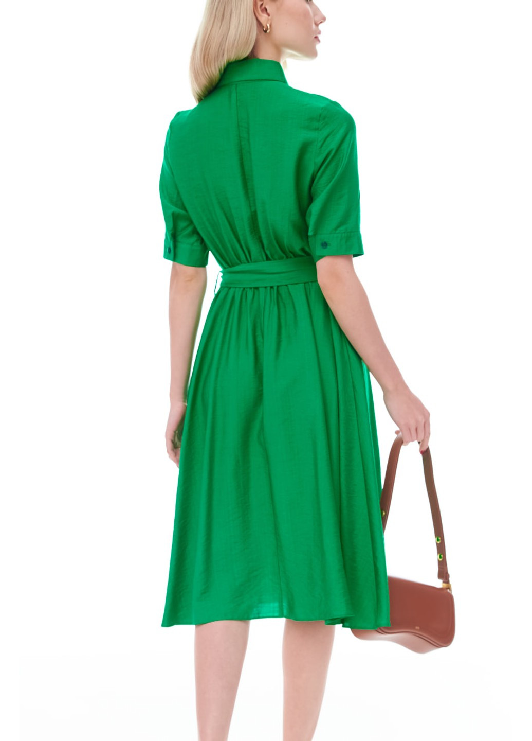 Зеленое платье с воротником. цвет - зелёный Oona