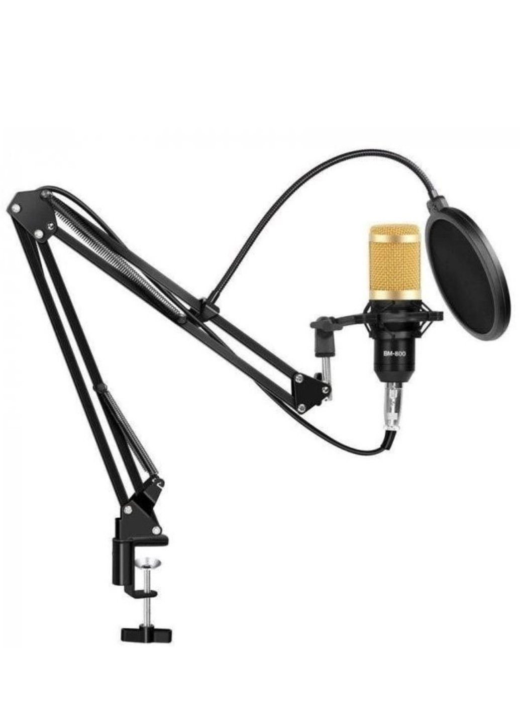 Студійний мікрофон конденсаторний зі стійким та вітрозахистом -800U Black DM (259351460)