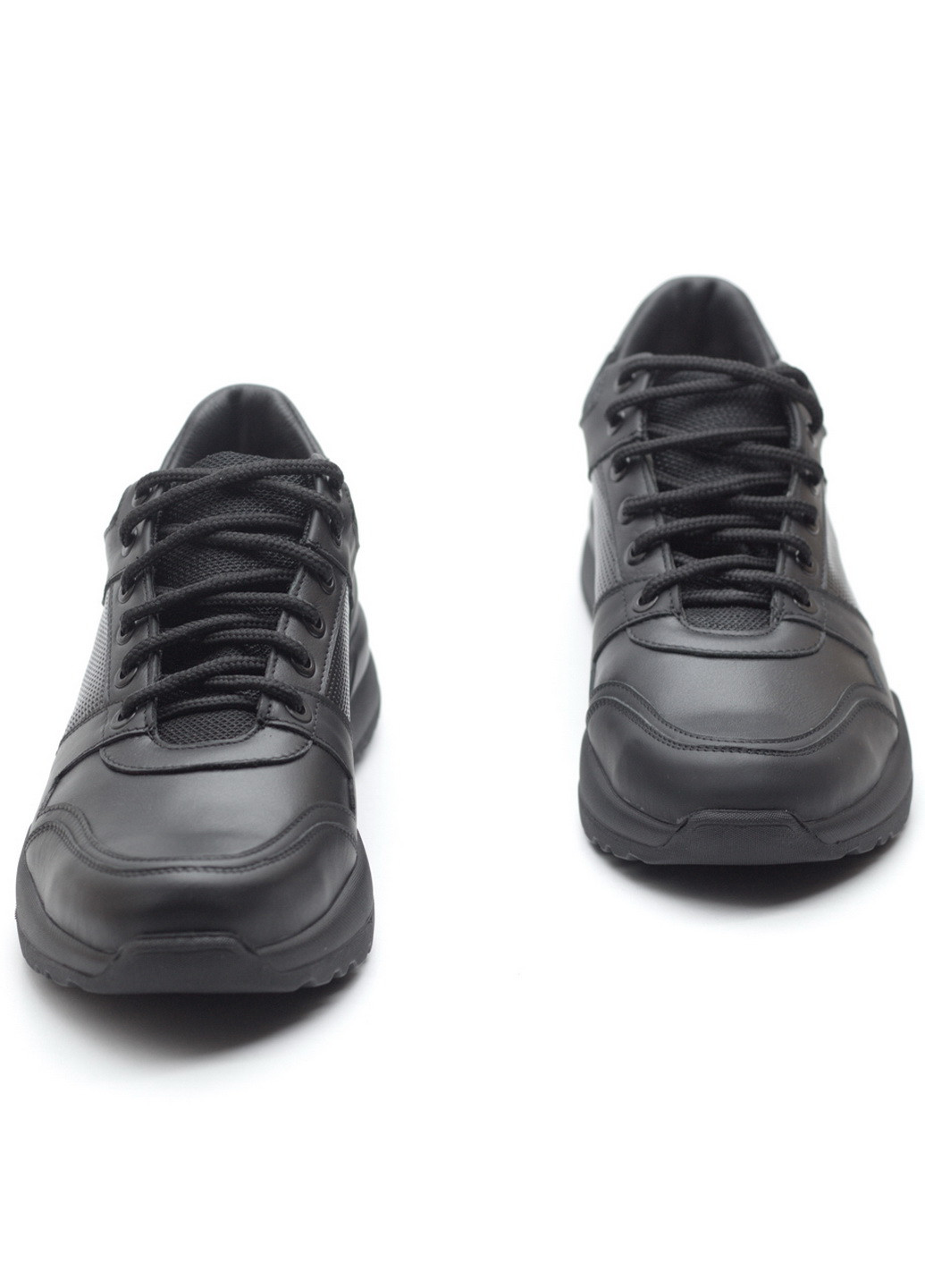 Черные всесезонные кроссовки мужские из натуральной кожи Zlett 6139