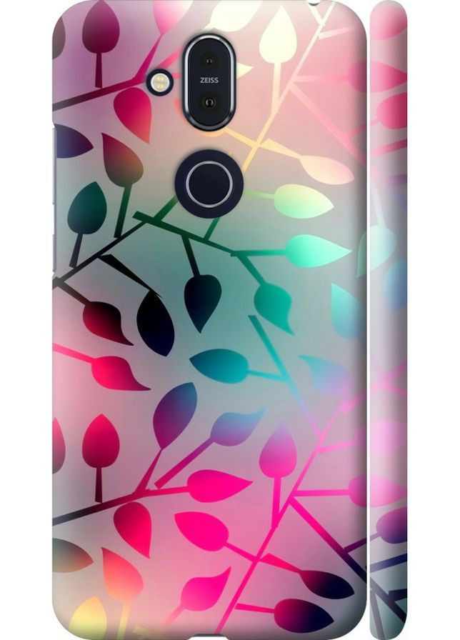 3D пластиковый матовый чехол 'Листья' для Endorphone Nokia 8.1 (262978126)