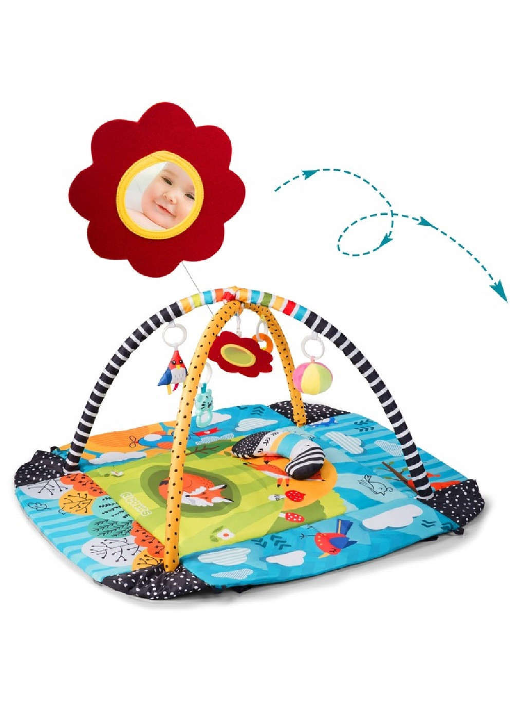 Большой развивающий интерактивный коврик комплекс для детей младенцев малышей 53х110х100 см (475234-Prob) Лиса Unbranded (263588356)