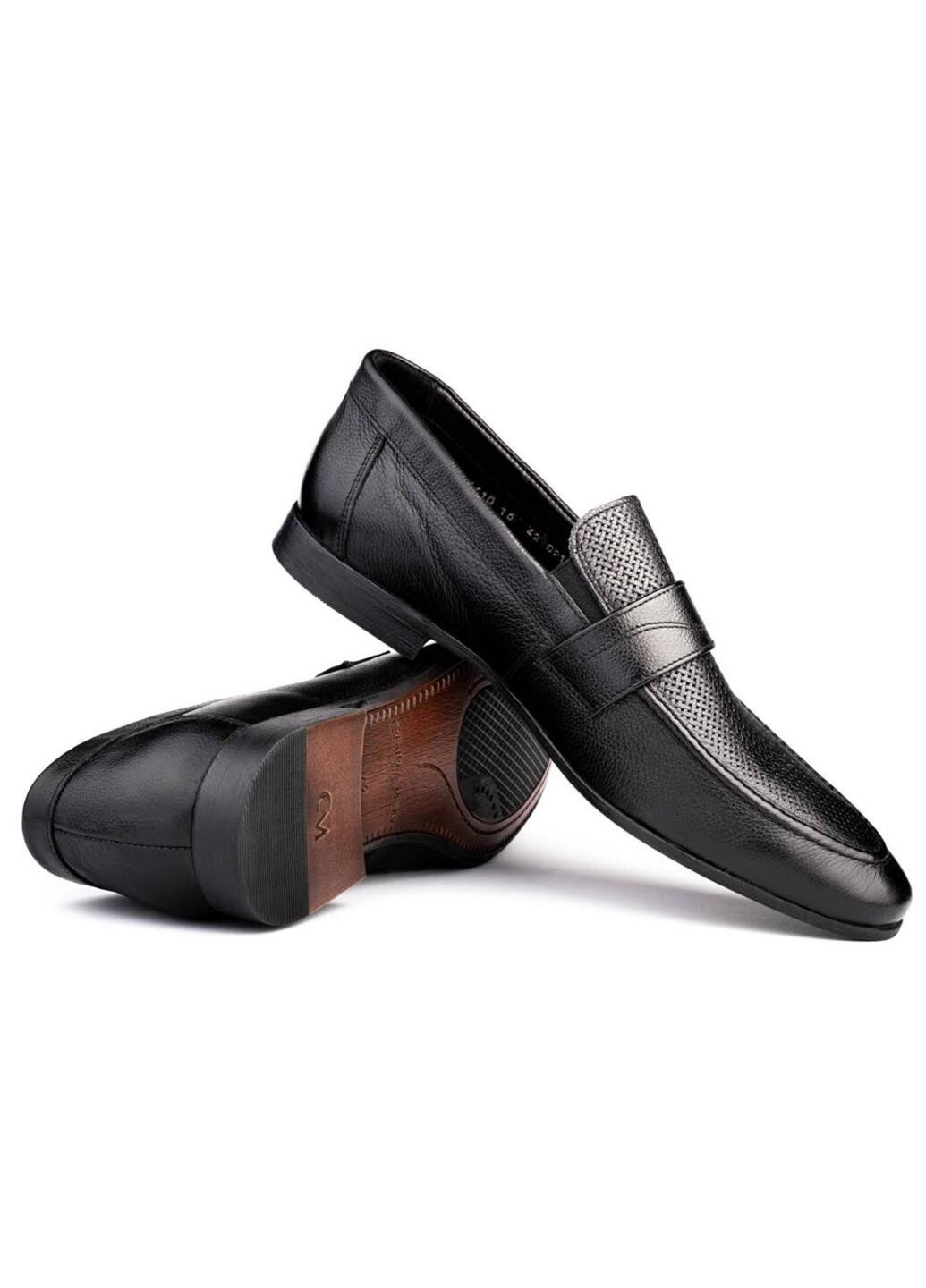 Черные классические туфли мужские бренда 9401219_(16) Mida без шнурков