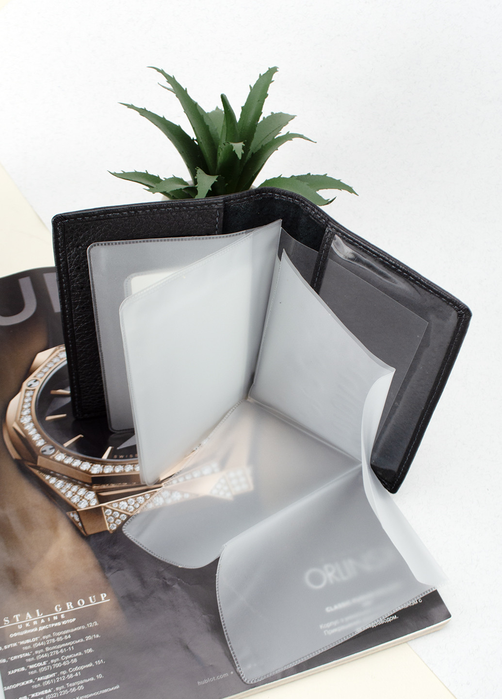 Обкладинка на паспорт та права Ricco Grande 162-A шкіряна чорна HandyCover (260474812)