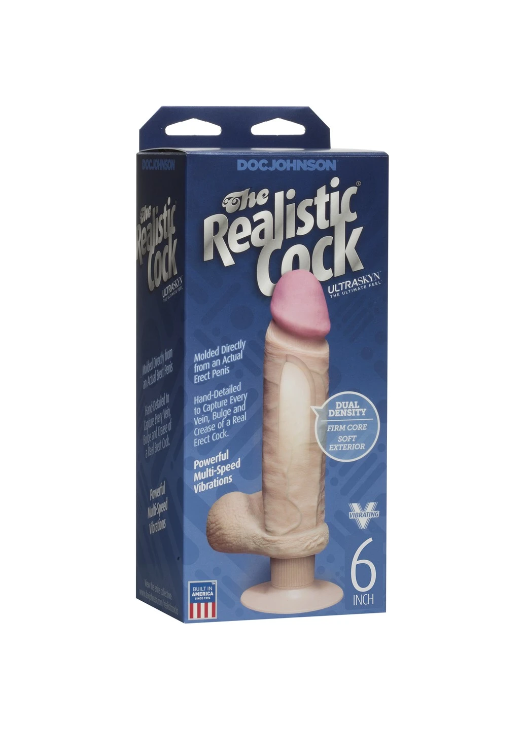 Фалоімітатор The Realistic Cock 6 inch ULTRASKYN, діаметр 4,3 см, плавне регулювання Doc Johnson (276537274)