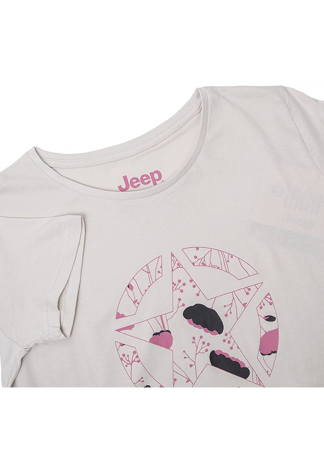 Біла демісезон футболка t-shirt star botanical print j22w Jeep