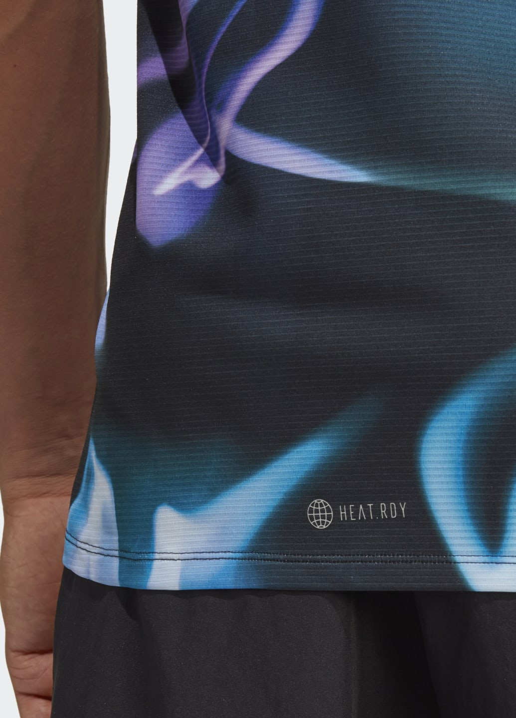 Фиолетовая тренировочная футболка designed 4 training heat.rdy allover print hiit adidas