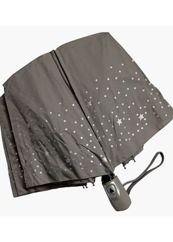Зонт полуавтомат Frei Regen FAS3027 женский на 9 спиц Звездочки с горошком Серый No Brand (276840782)