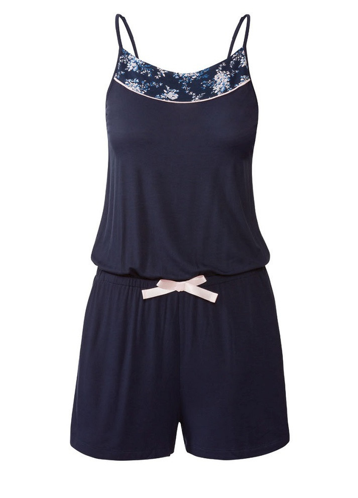 Жіноча піжама - ромпер Esmara комбінезон-шорти темно-синій домашній віскоза, еластан