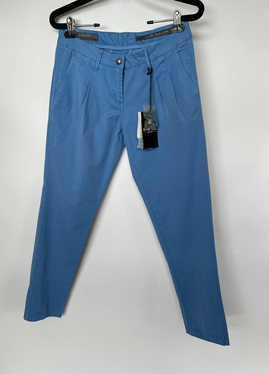 Голубые классические демисезонные брюки Silvian Heach