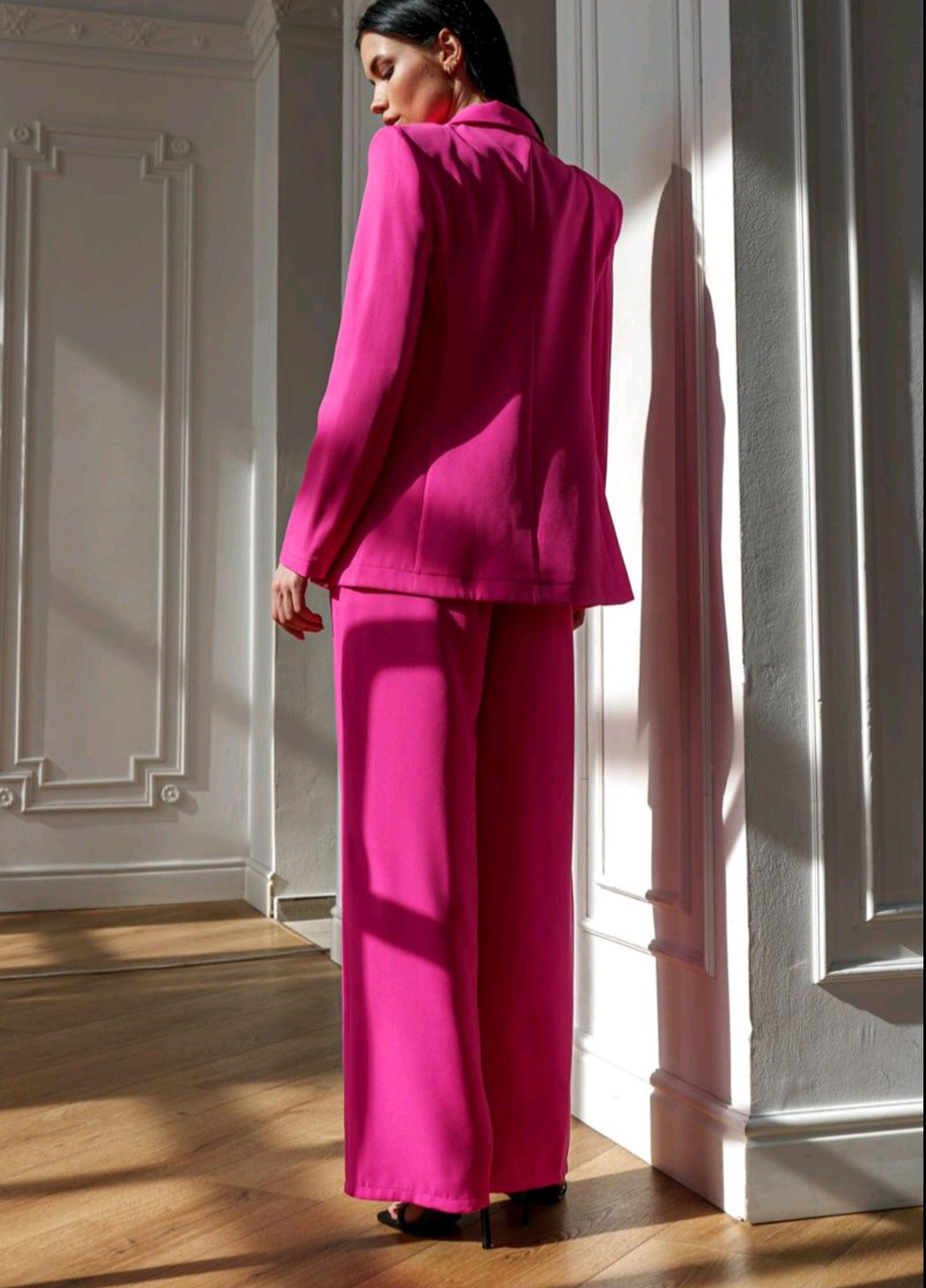 Костюм брючный женский с пиджаком и брюками палаццо itelle свободная (258244331)
