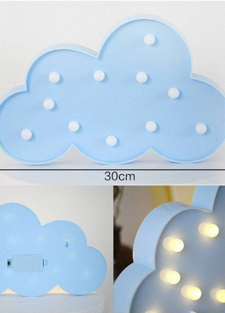 Декоративний дитячий LED світильник нічник Хмарка Funny Lamp Cloud 30 х 22х 2,8 см UFT funnylampcloud (260264538)