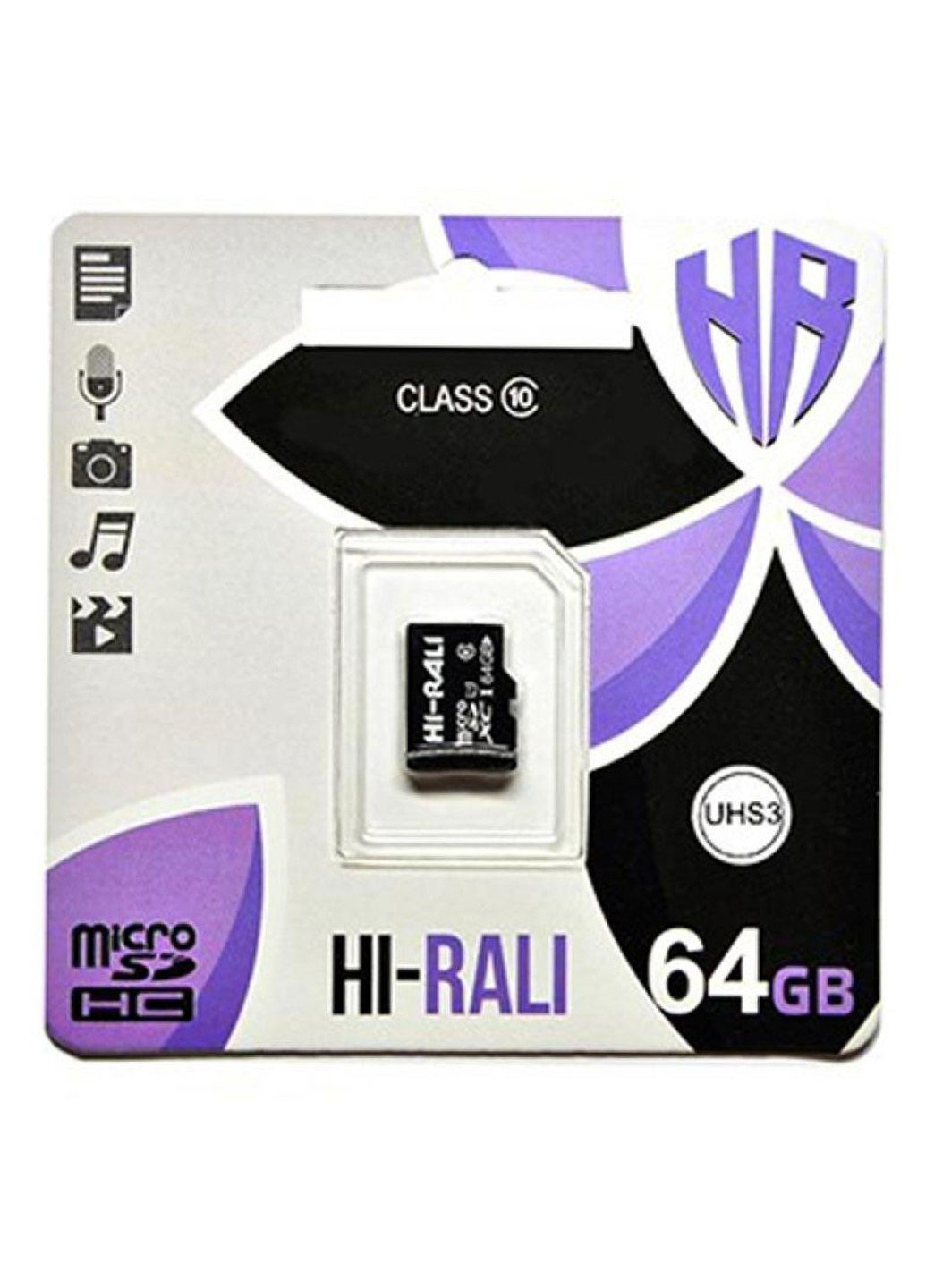 Карта пам'яті microSDXC (UHS-3) 64 GB Card Class 10 без адаптера Hi-Rali (261771735)