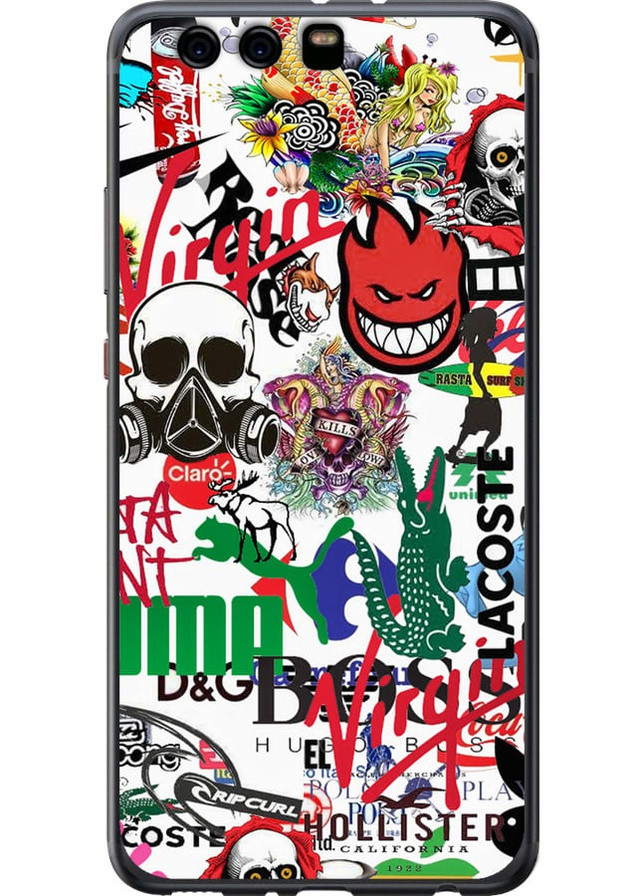 2D пластиковий чохол 'Many different logos' для Endorphone Huawei P10 Plus (257833383)