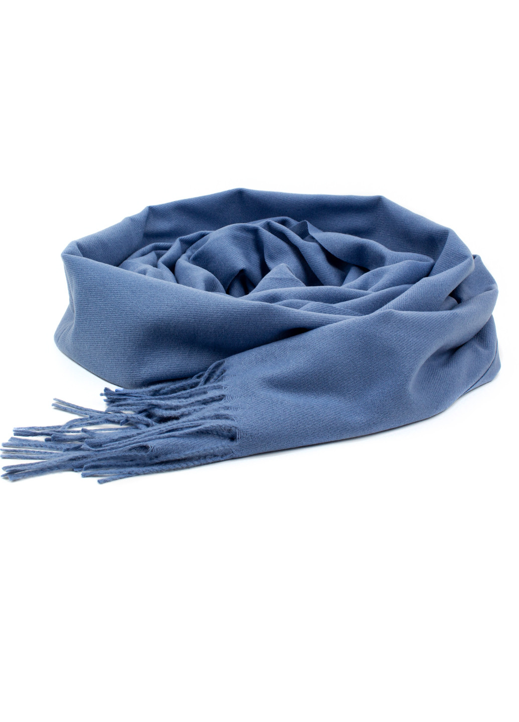 Жіночий однотонний шарф з бахромою, темно-блакитний Corze gs-1012 (269449229)
