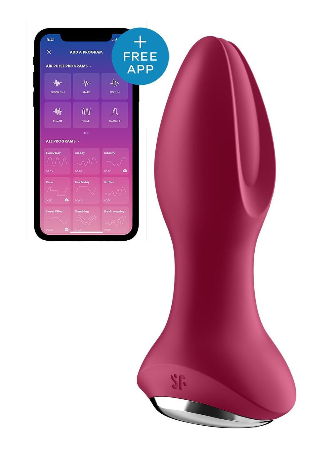 Анальна смарт вібропробка із перлинним масажем Rotator Plug 2+ Violet Satisfyer (258261623)