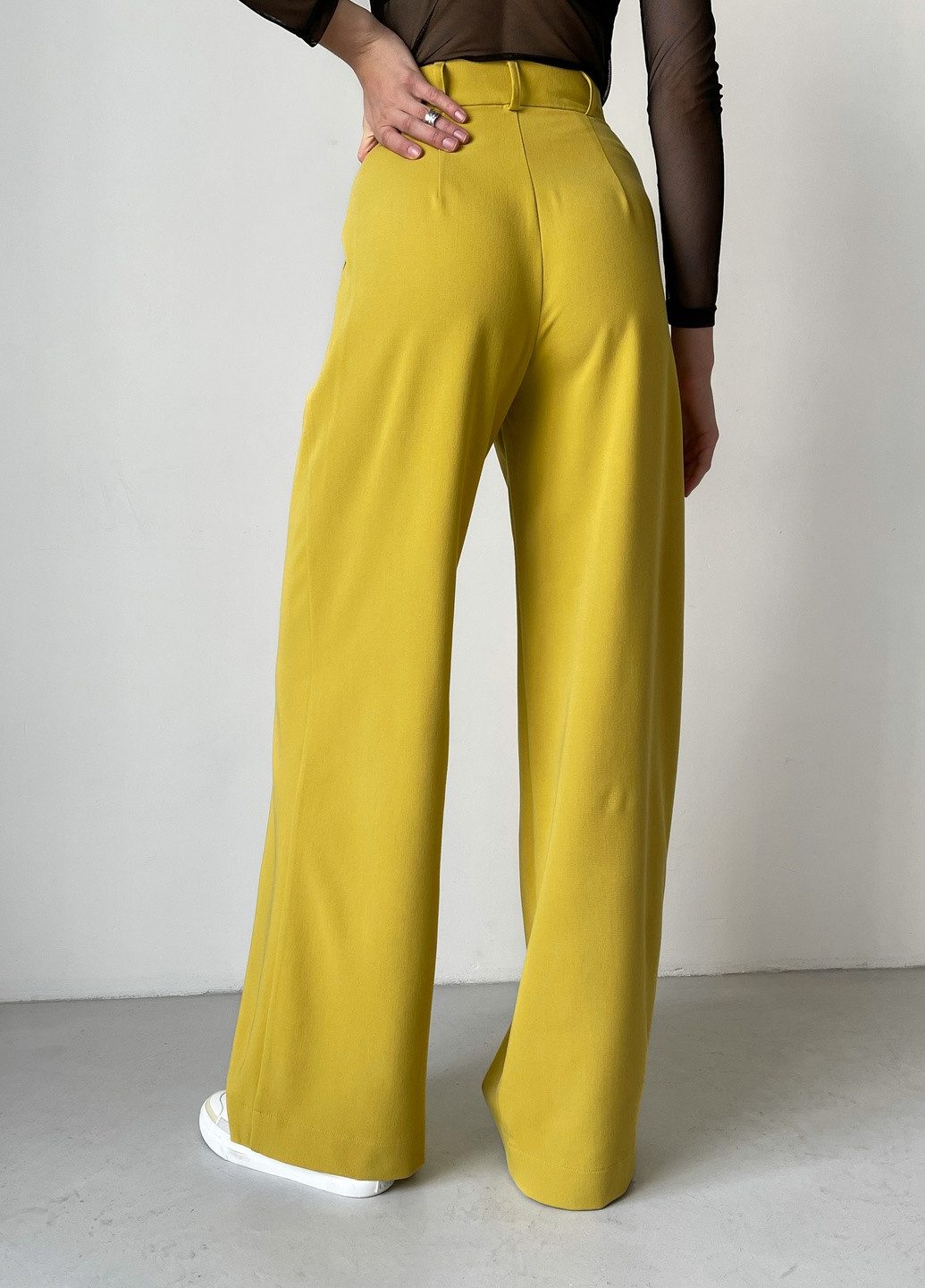 Желтые кэжуал демисезонные палаццо брюки MORANDI