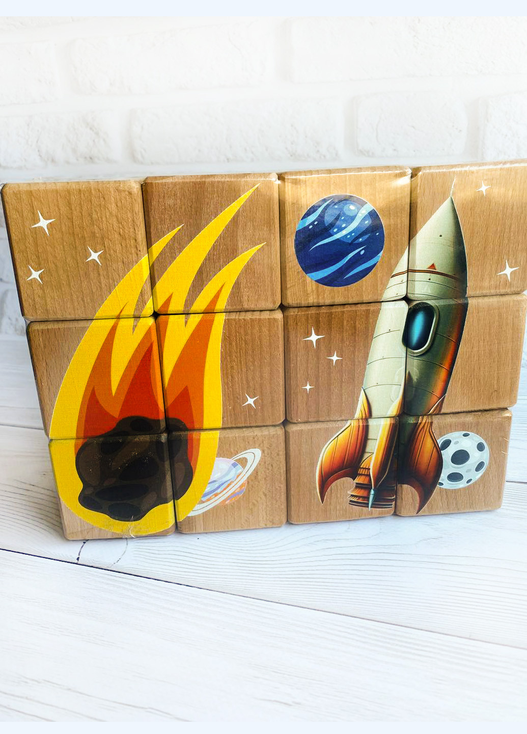 Детские развивающие кубики с изображениями планет "Космос" (комплект 2) Creative (257997030)