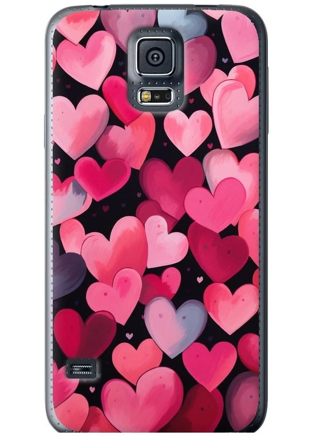 2D пластиковий чохол 'Сердечка 4' для Endorphone Samsung Galaxy S5 Duos SM G900FD (267231914)