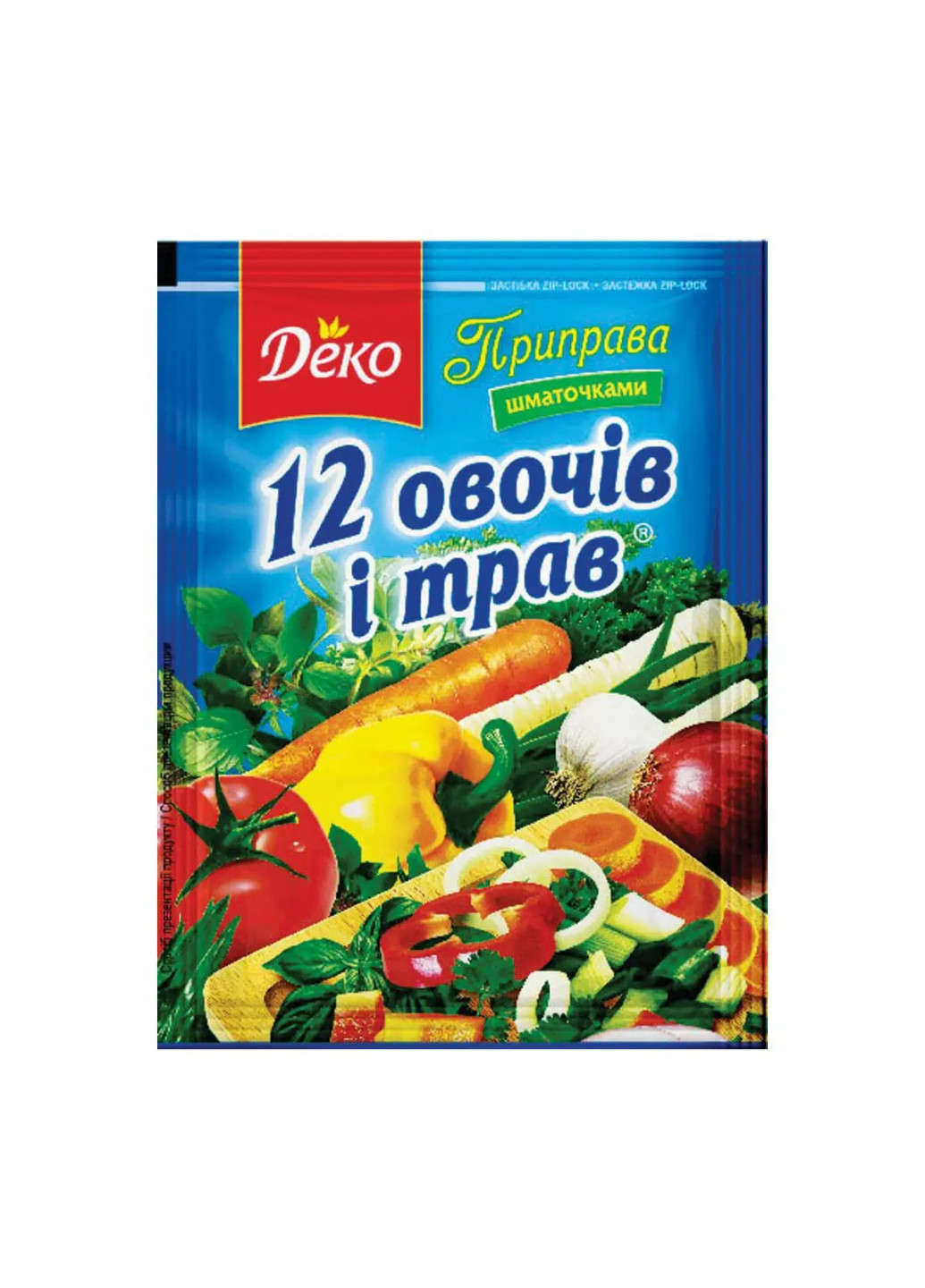 Приправа кусочками Противень 12 овощей и трав 200 г Деко (269362822)