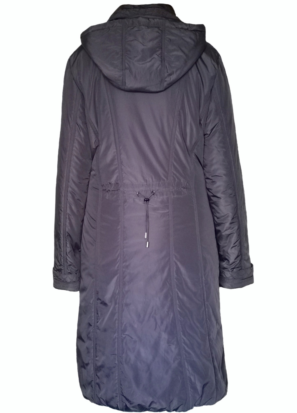 Лиловая демисезонная куртка демисезонная пальто длинное с капюшоном весна осень No Brand