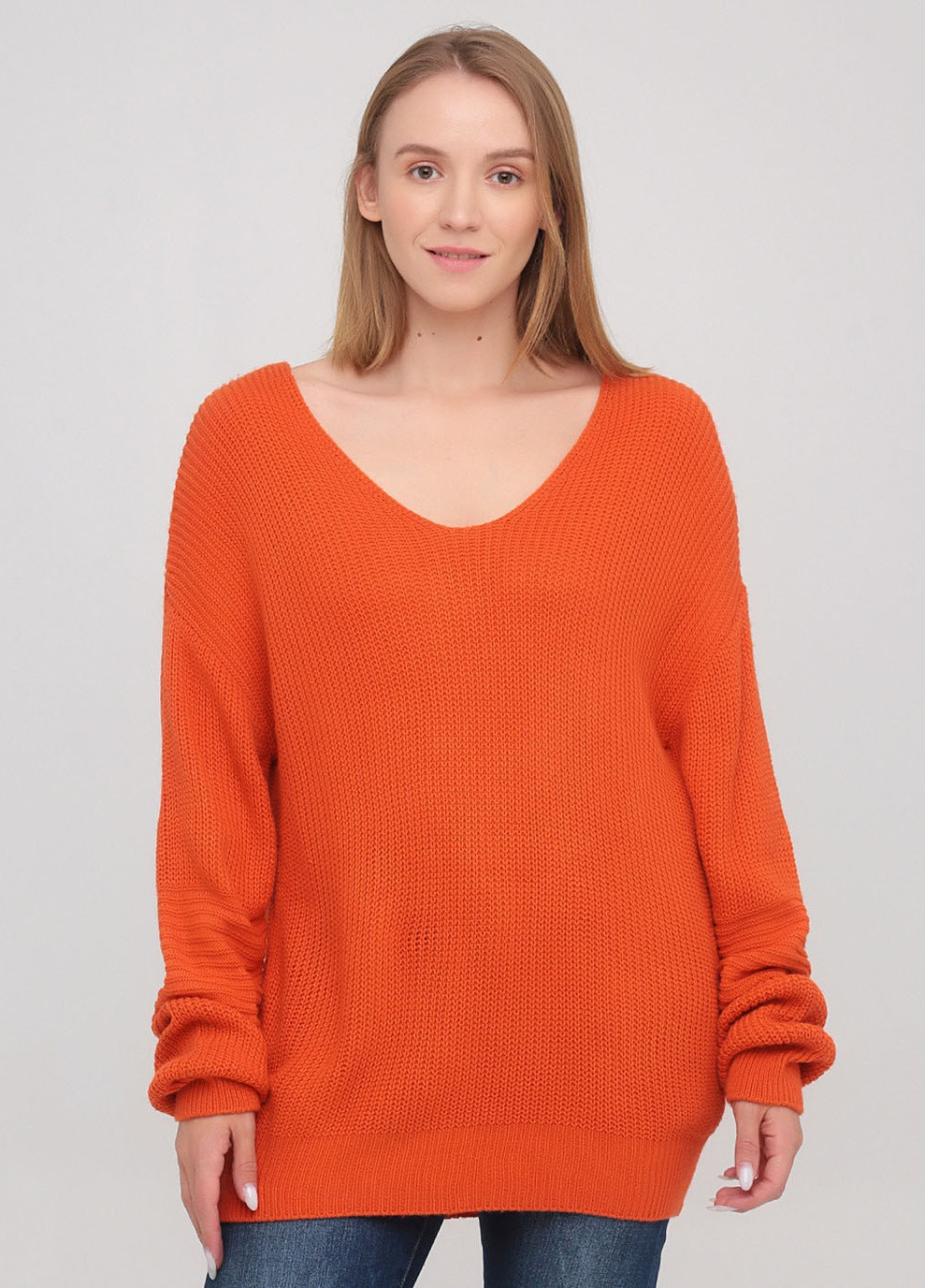 Оранжевый пуловер Dilvin