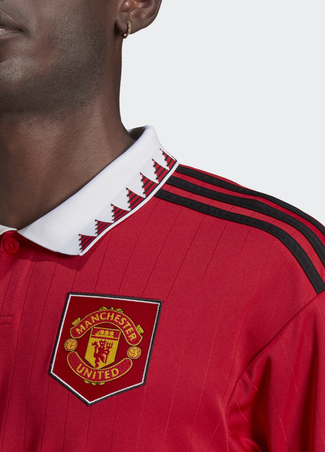 Червона домашня ігрова футболка-поло manchester united 22/23 adidas