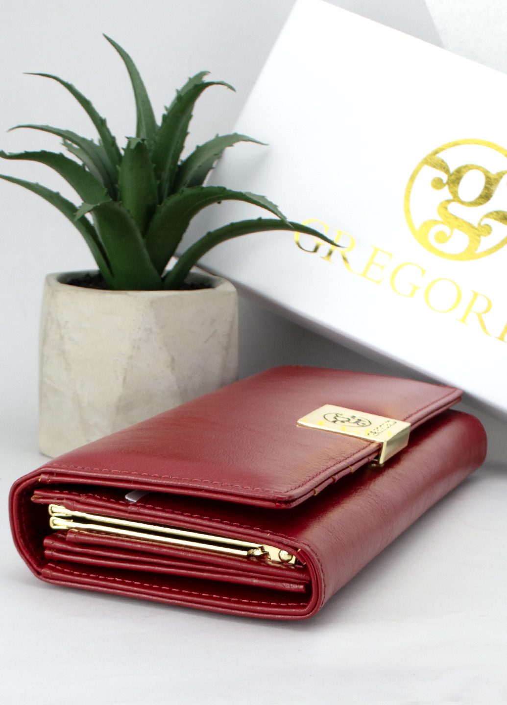 Кошелек женский кожаный GS-100 классический красный Gregorio (267925829)