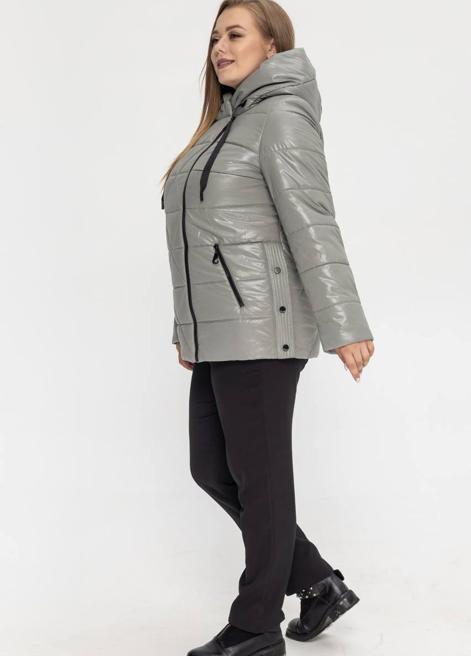 Оливковая демисезонная женская демисезонная куртка большого размера SK
