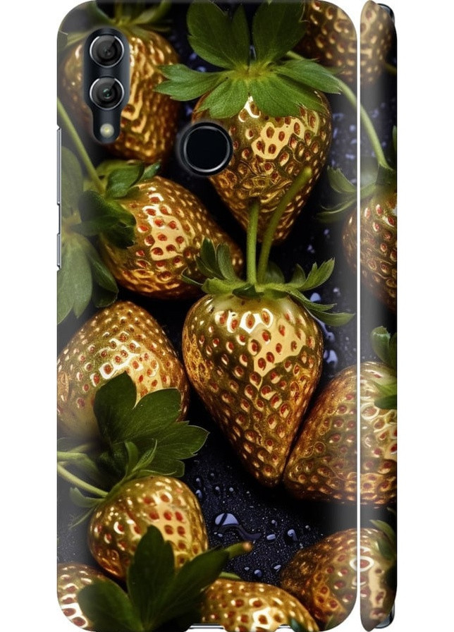 3D пластиковий матовий чохол 'Золота полуниця' для Endorphone Huawei Honor 10 Lite (259323889)