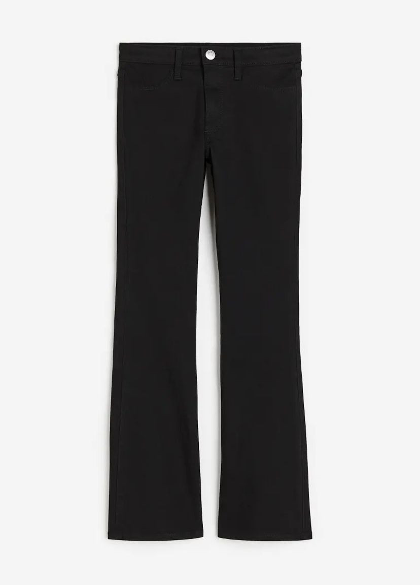 Черные демисезонные штаны джинсы для девочки 9123 134 см черный 68671 H&M