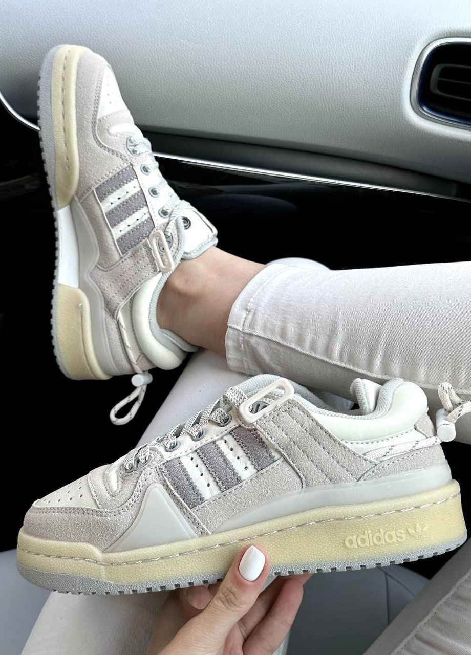 Кросовки реплика Forum x Bad Bunny Grey Vakko серые демисезоны (265913088)