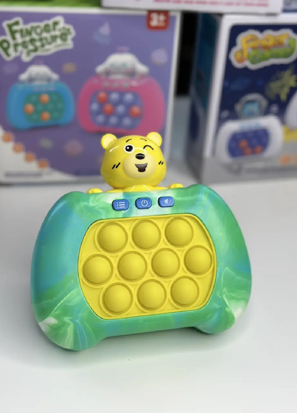 Электронная игрушка приставка антистресс консоль головоломка для детей малышей с пузырьками на батарейках (476245-Prob) Мишка Unbranded (277973846)