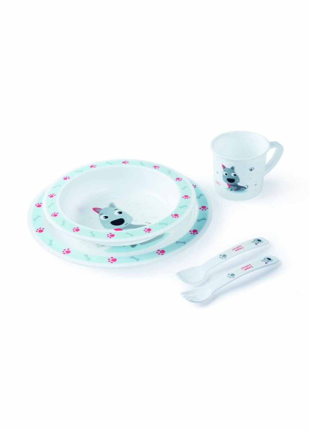 Набор посуды пластиковый столовый Cute Animals - собачка цвет разноцветный ЦБ-00154128 Canpol Babies (259464834)