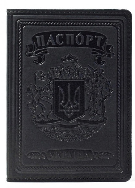 Шкіряна Обкладинка Для Паспорту Villini 003 Чорна Martec (259040651)