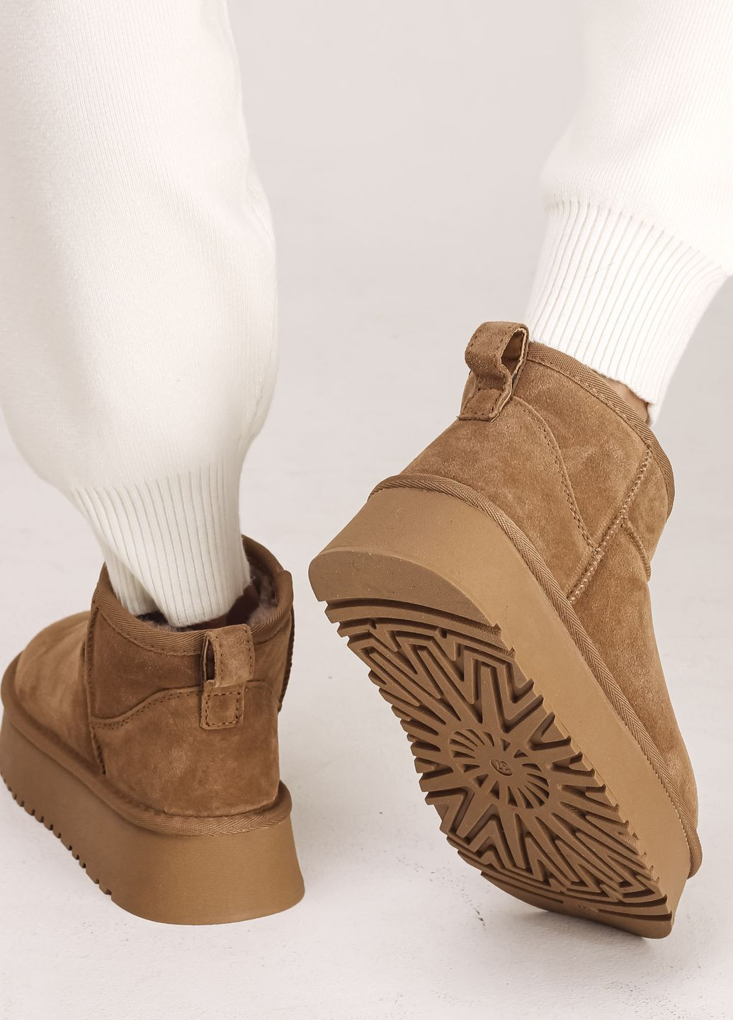 Угги короткие рыжие замша Prima d'Arte (265541266)