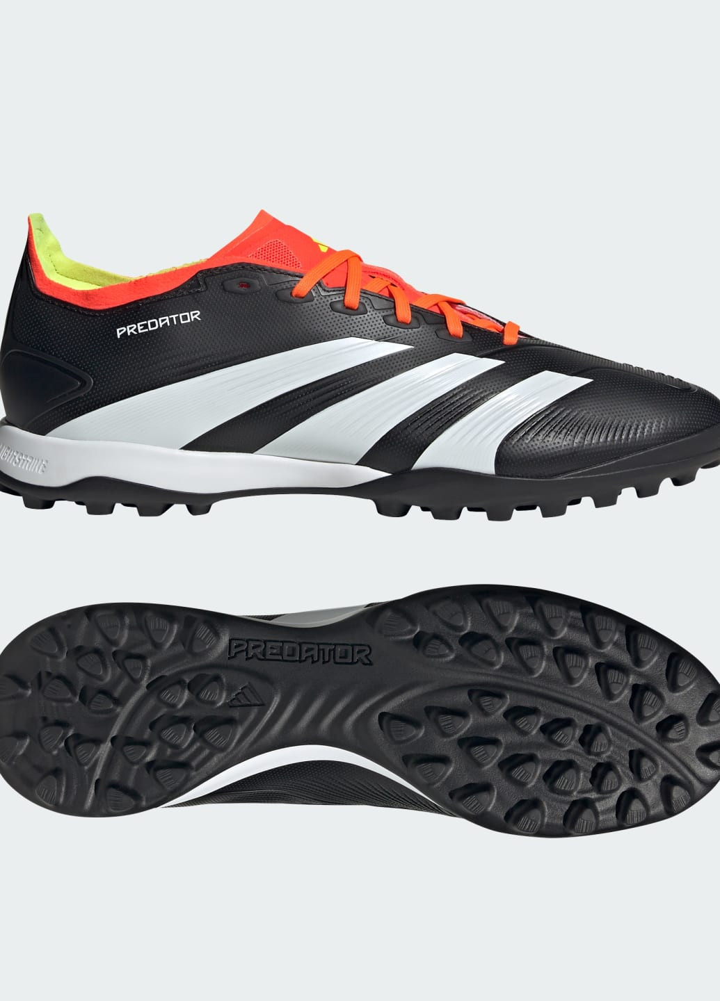 Черные всесезонные футбольные бутсы predator 24 league low turf adidas