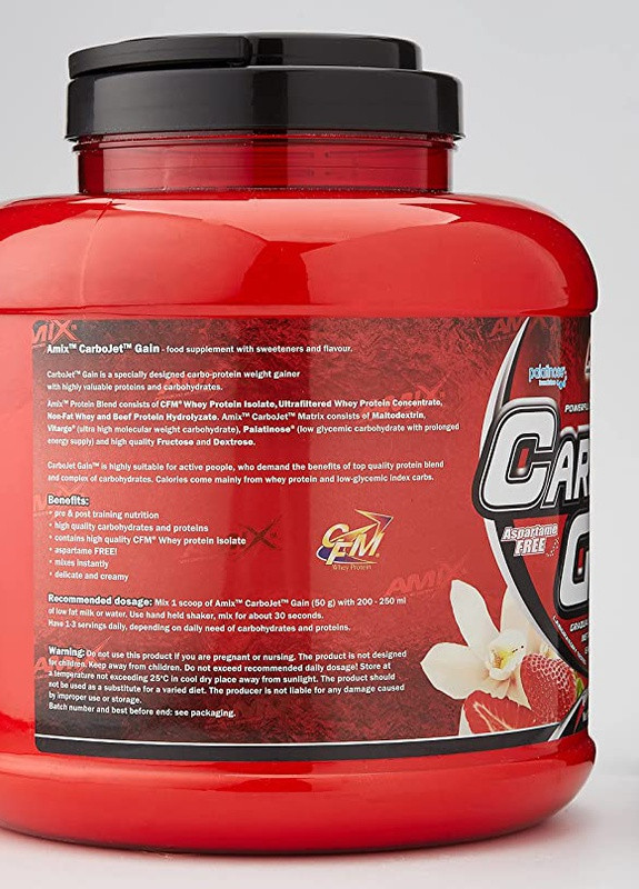 Гейнер CarboJet® Gain 2250g (Strawberry) Amix Nutrition (257960573)