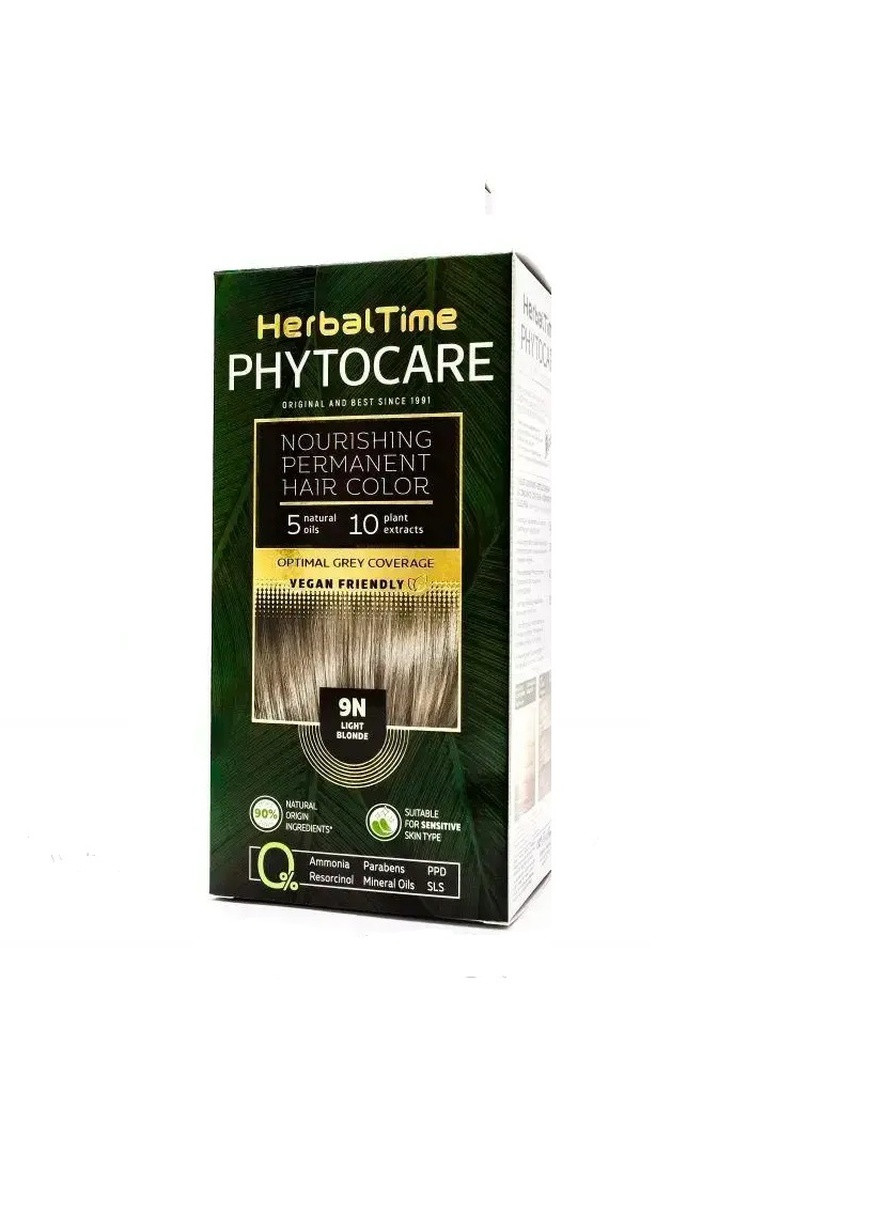 Фарба для волосся безаміачна Phytocare №9N Світло-русий, Хербал Тайм 125 мл Herbal Time (258590280)
