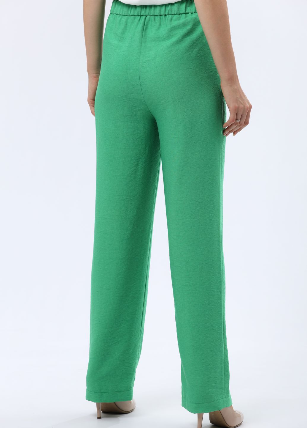Яскраві зелені штани з кишенями та оригінальним поясом 7168 Cat Orange (260636355)