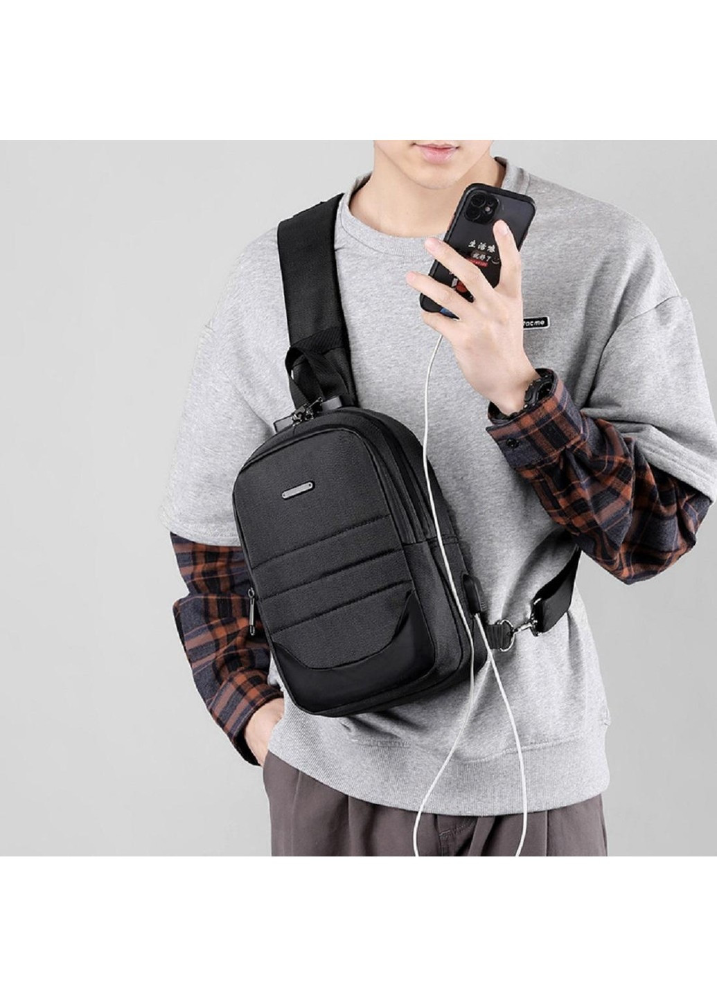 М'яка текстильна сумка на одне плече ATN01-T-X2026-1A Confident (277963062)