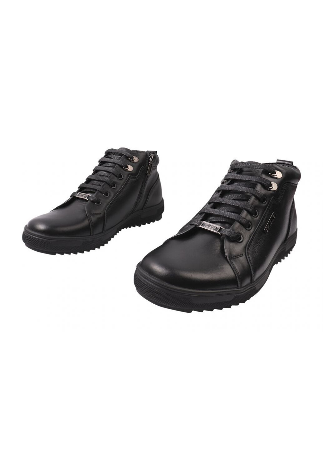 Черные ботинки мужские из натуральной кожи, на низком ходу, на шнуровке, черные, украина Brionis