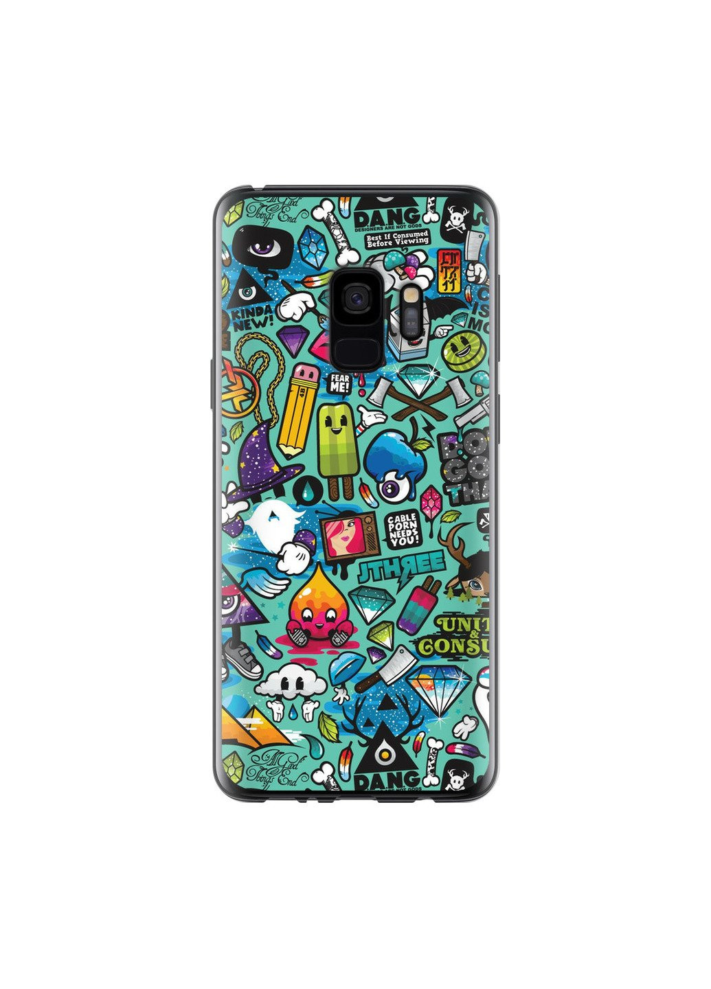 2D пластиковый чехол 'Стикер бомбинг 1' для Endorphone Samsung Galaxy S9 (257905253)