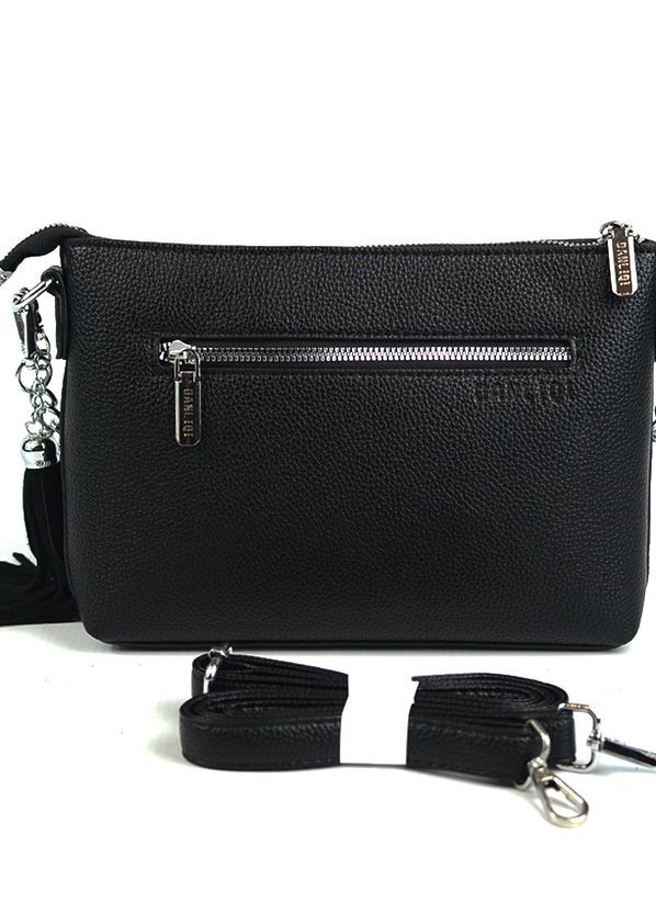 Замшева жіноча маленька сумка клатч на блискавці, молодіжна чорна міні сумочка з натуральної замші No Brand (267507240)