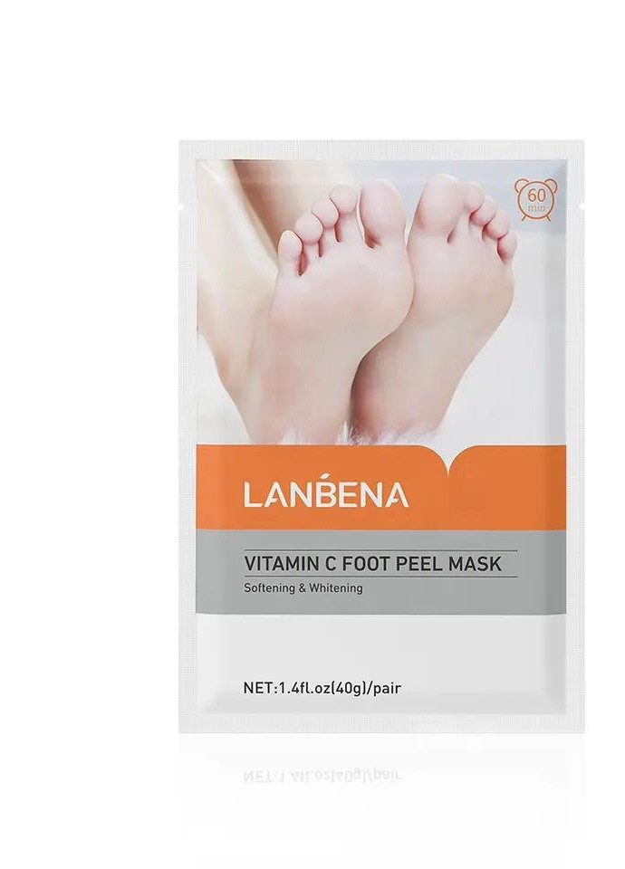 Витамин С отшелушивающая маска-носки для ног, для удаления мертвой кожи LANBENA (259297164)